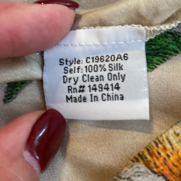 Johnny Was XL silk top, blouse - Picture 6 of 8